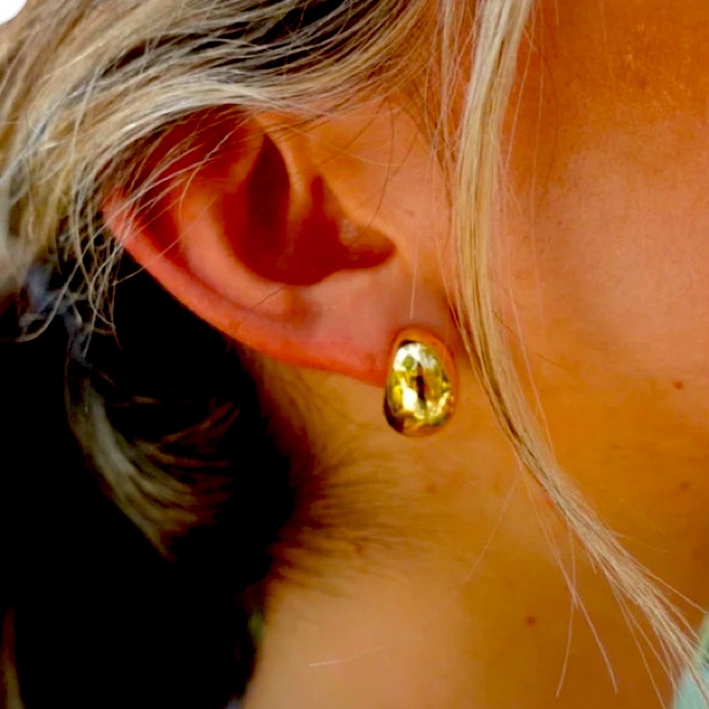 House of Harlow gold plated hoop earrins - NWT, one size